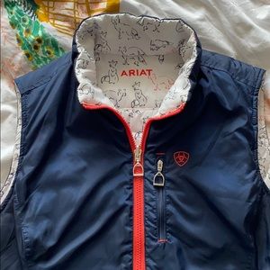 Ariat reversible fox print down vest